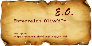 Ehrenreich Olivér névjegykártya